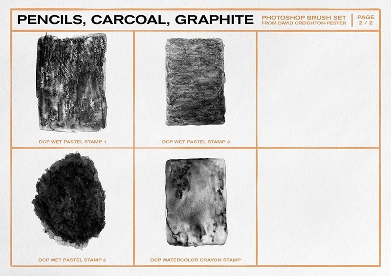20+童趣感蜡笔粉彩肌理Procreate+PS笔刷套装